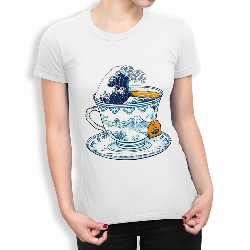 

Футболка женская Dream Shirts Большая волна в Канагаве Женская 10006371 белая XS, Большая волна в Канагаве Женская 10006371