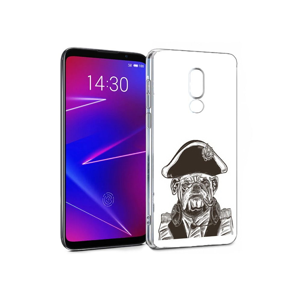 

Чехол MyPads Tocco для Meizu 16 мопс генерал (PT136611.84.483), Прозрачный, Tocco