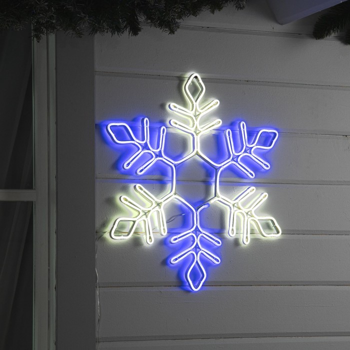 

Световая фигура Luazon Lighting Снежинка 4357354 синий, белый холодный, Снежинка