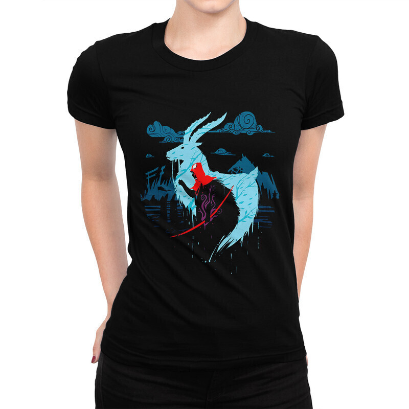 

Футболка женская Dream Shirts Принцесса Мононоке Женская 10006441 черная M, Принцесса Мононоке Женская 10006441
