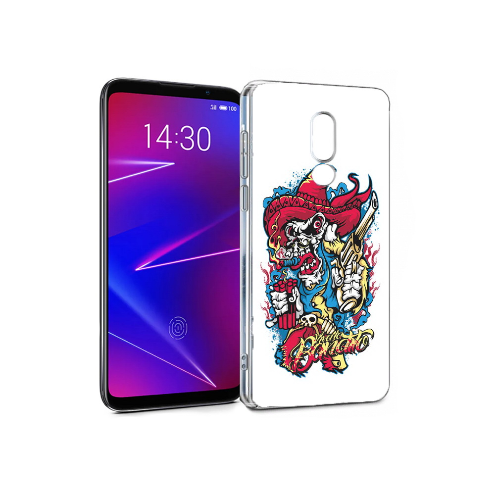

Чехол MyPads Tocco для Meizu 16 нарисованный скелет с писталетом (PT136611.84.513), Прозрачный, Tocco