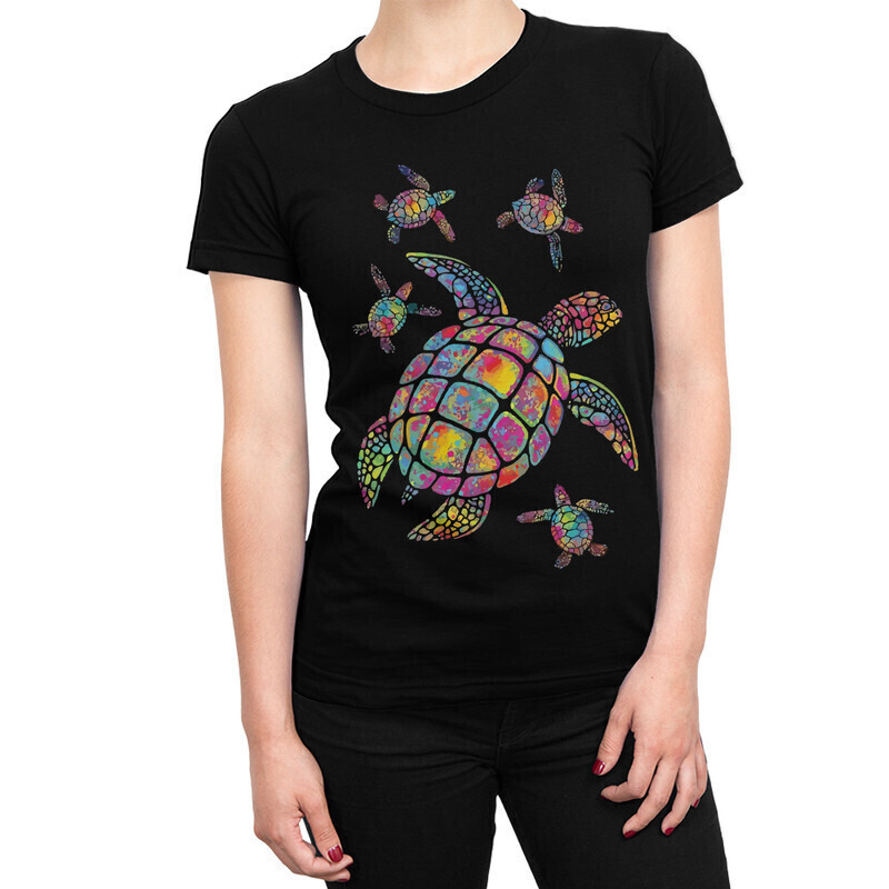 

Футболка женская Dream Shirts Радужные черепахи Женская 10006451 черная XS, Радужные черепахи Женская 10006451