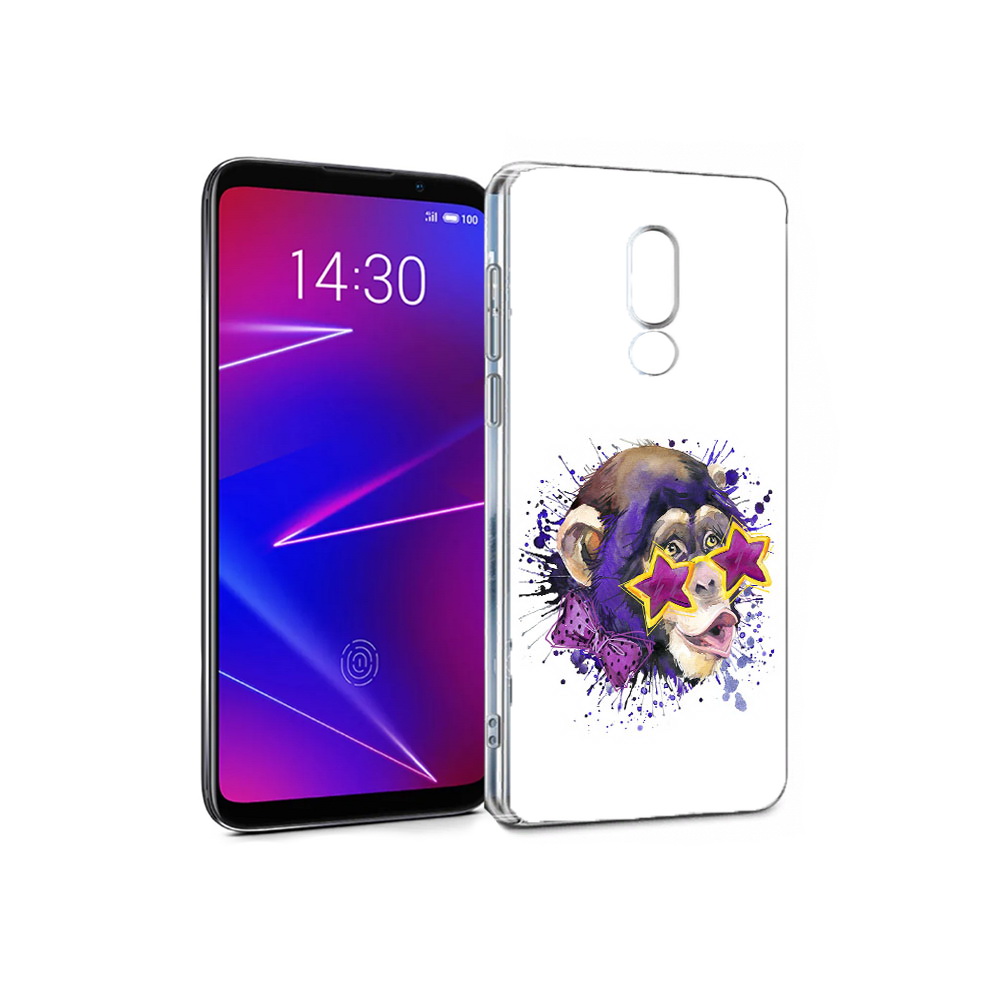 

Чехол MyPads Tocco для Meizu 16 обезьяна в очках (PT136611.84.524), Прозрачный, Tocco