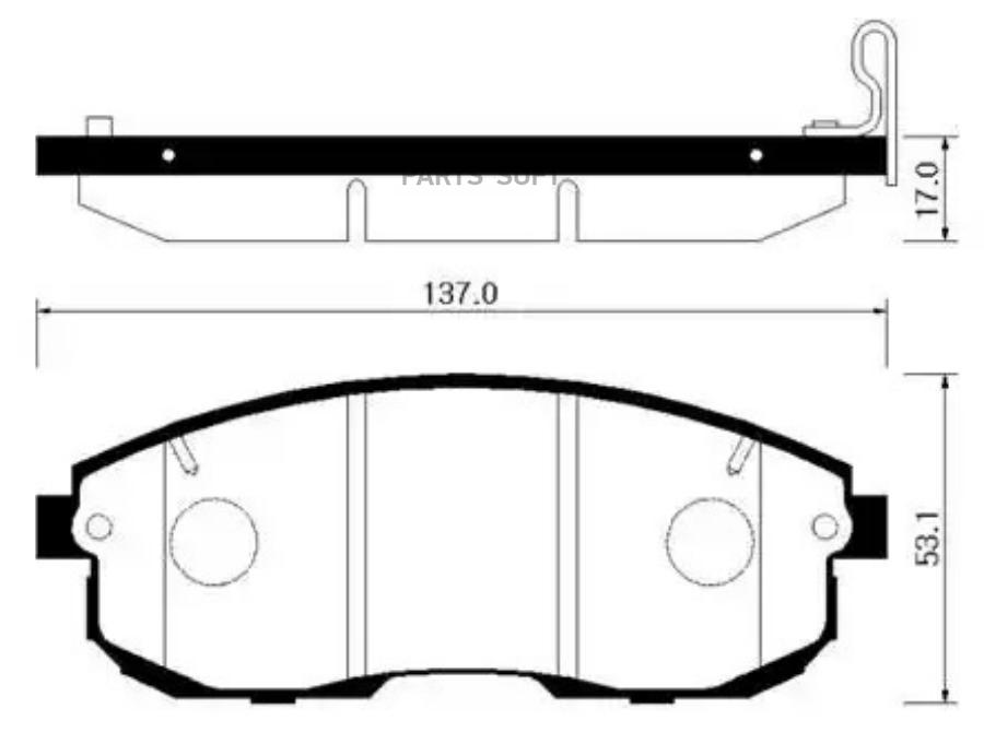 

Тормозные колодки HSB дисковые HP3001