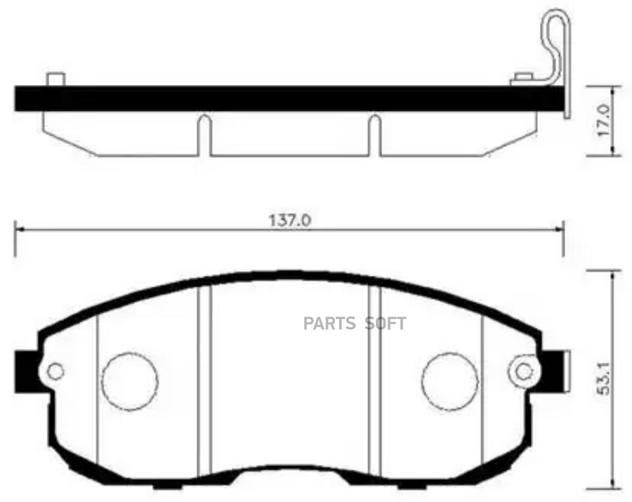 

Тормозные колодки HSB дисковые HP3012
