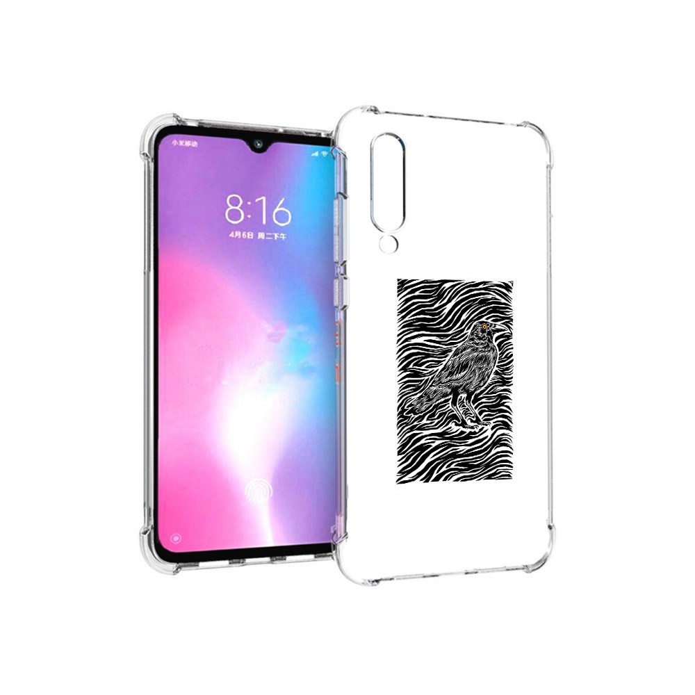 

Чехол MyPads Tocco для Xiaomi Mi CC9 ворон в абстракции (PT134127.292.272), Прозрачный, Tocco
