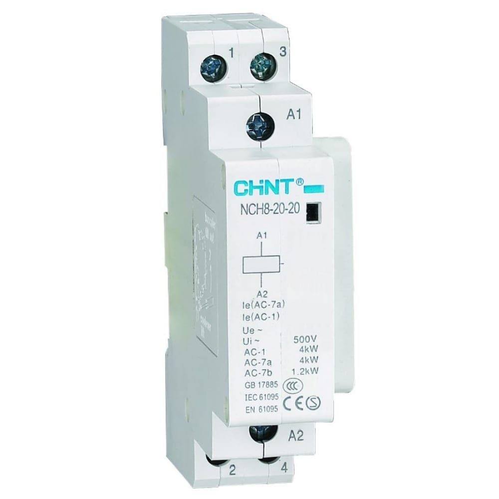 Модульный контактор CHINT NCH8-20/20 20A 2НО AC 220/230В 50Гц 256054