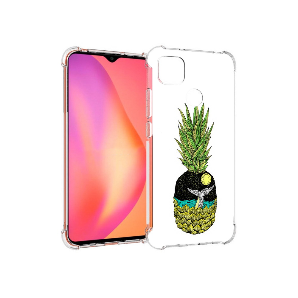 

Чехол MyPads Tocco для Xiaomi Redmi 9C ананас с китом (PT152115.265.220), Прозрачный, Tocco