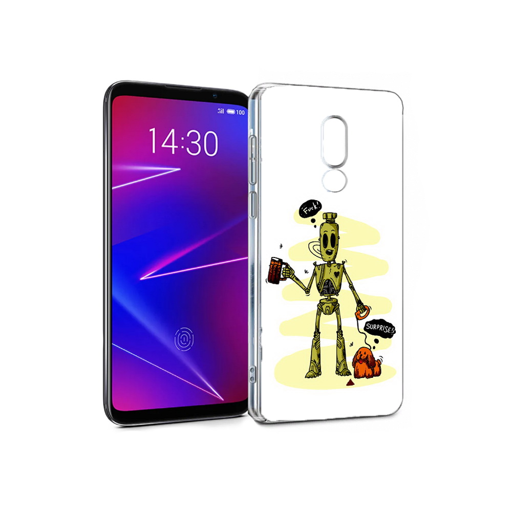 

Чехол MyPads Tocco для Meizu 16 прикольный робот (PT136611.84.557), Прозрачный, Tocco