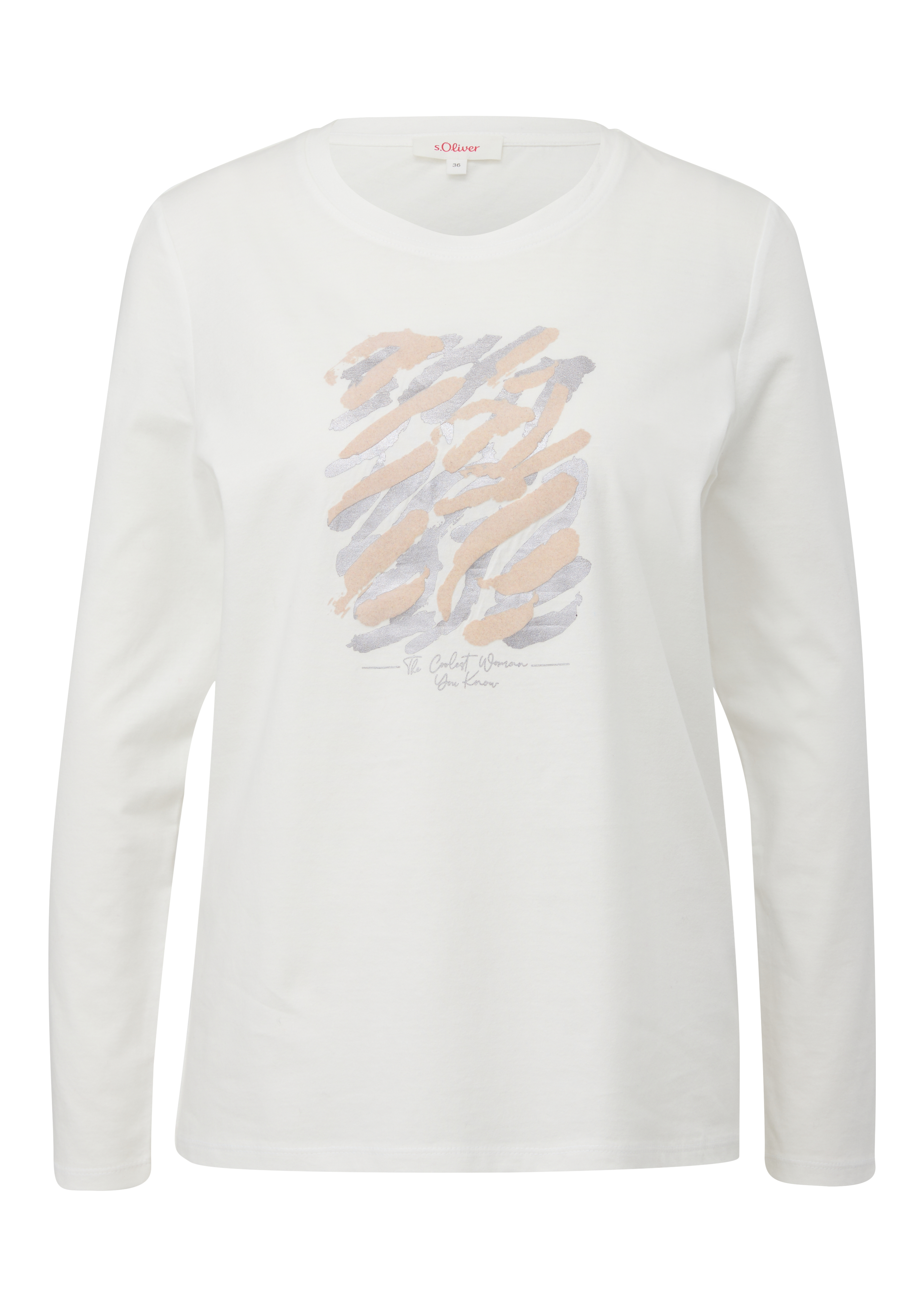Лонгслив женский QS by sOliver 213890502D0 белый 38 DE 1117₽