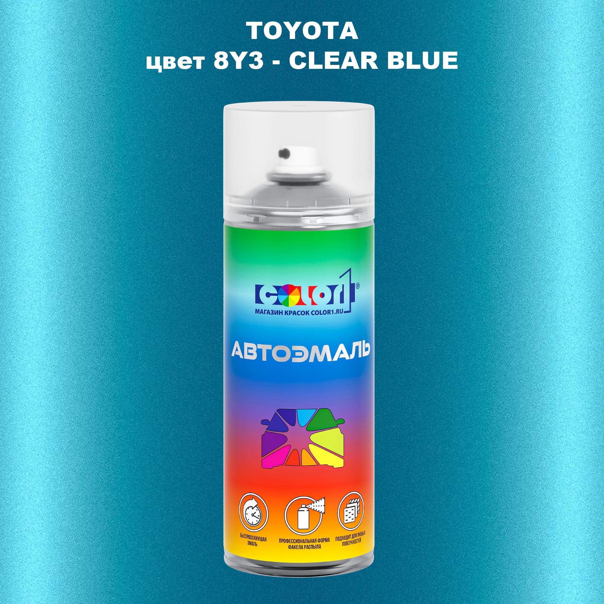 

Аэрозольная краска COLOR1 для TOYOTA, цвет 8Y3 - CLEAR BLUE, Синий