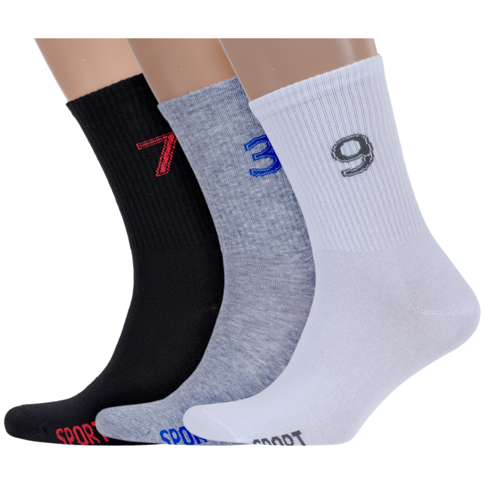 

Комплект носков мужских Rusocks 3-М3-13750 белых; серых; черных; синих; красных 25-27, Белый;серый;черный;синий;красный, 3-М3-13750