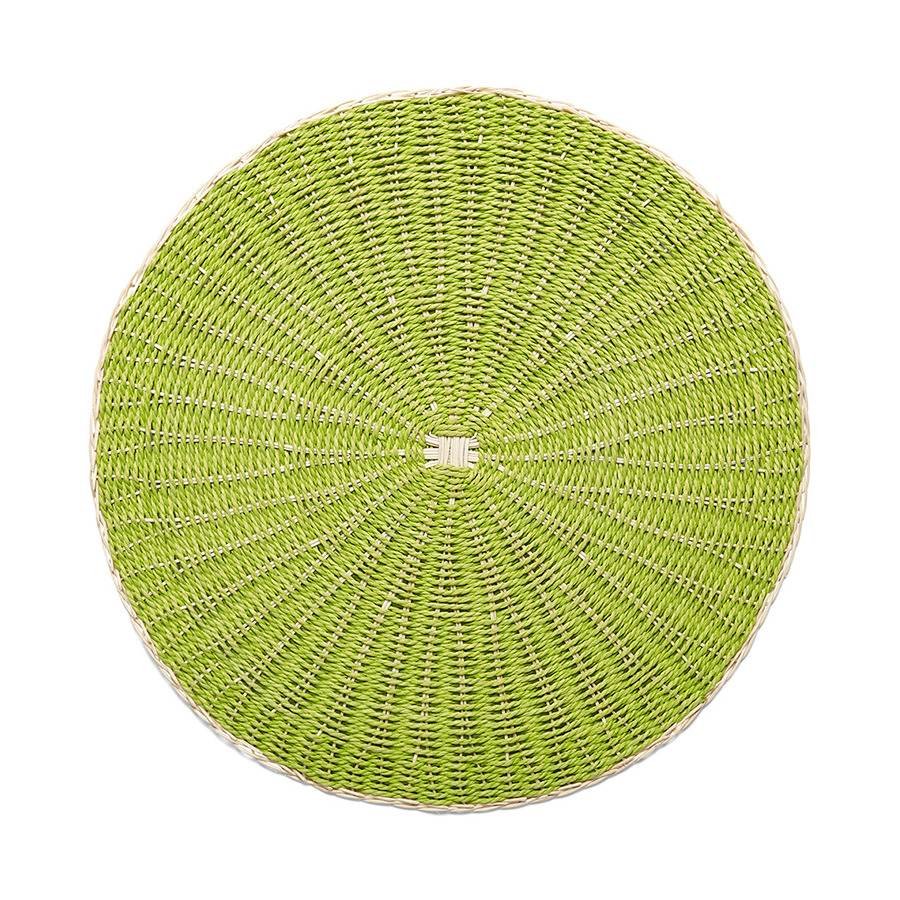 фото Салфетка подстановочная круглая harman пальмовый лист 38 см, зеленый