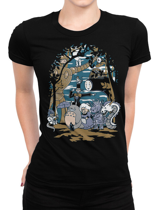 

Футболка женская Dream Shirts Фильмы Гибли черная XL, Черный, Фильмы Гибли