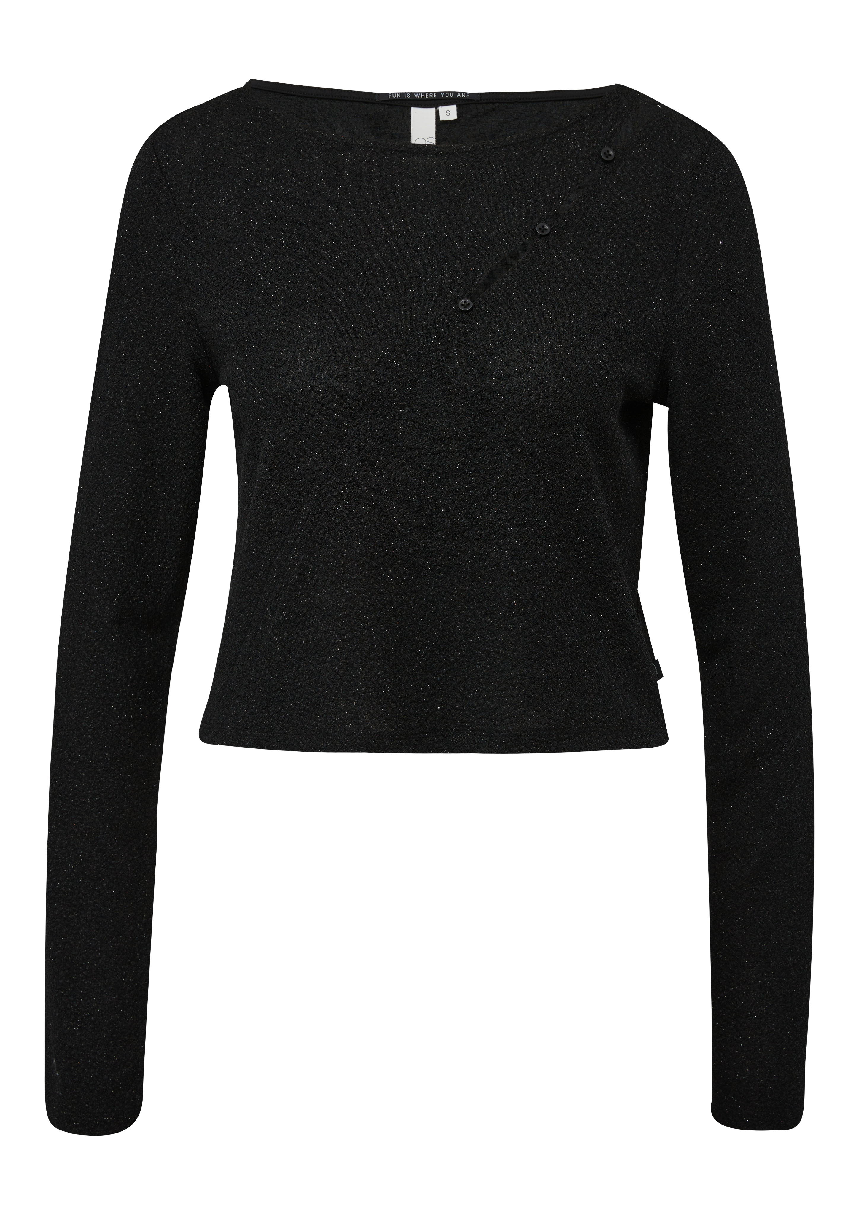 Лонгслив женский QS by sOliver 21383569999 черный S 1517₽
