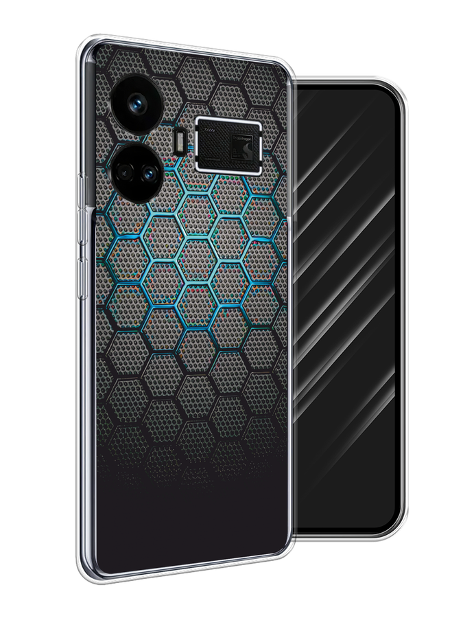 

Чехол Awog на Realme GT5 "Бирюзовые соты", Бирюзовый;синий;черный, 2515050-1
