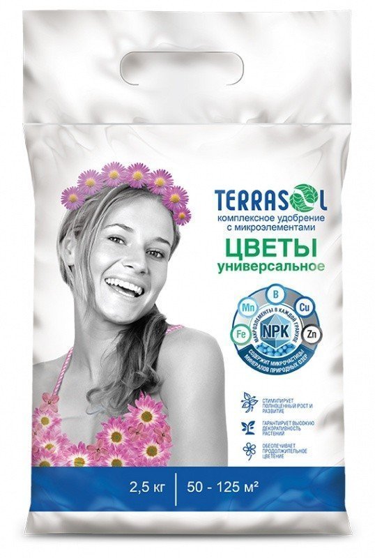 

Минеральное удобрение комплексное TerraSol цветы 663732 2,5 кг