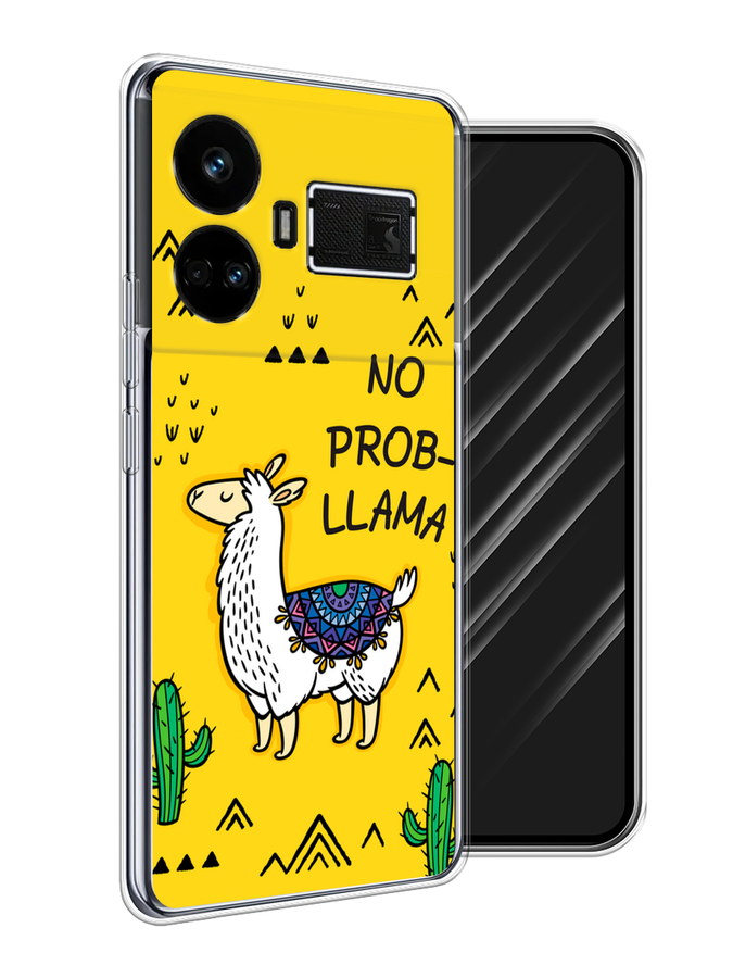 

Чехол Awog на Realme GT5 "No probLLama", Желтый;черный;синий, 2515050-1