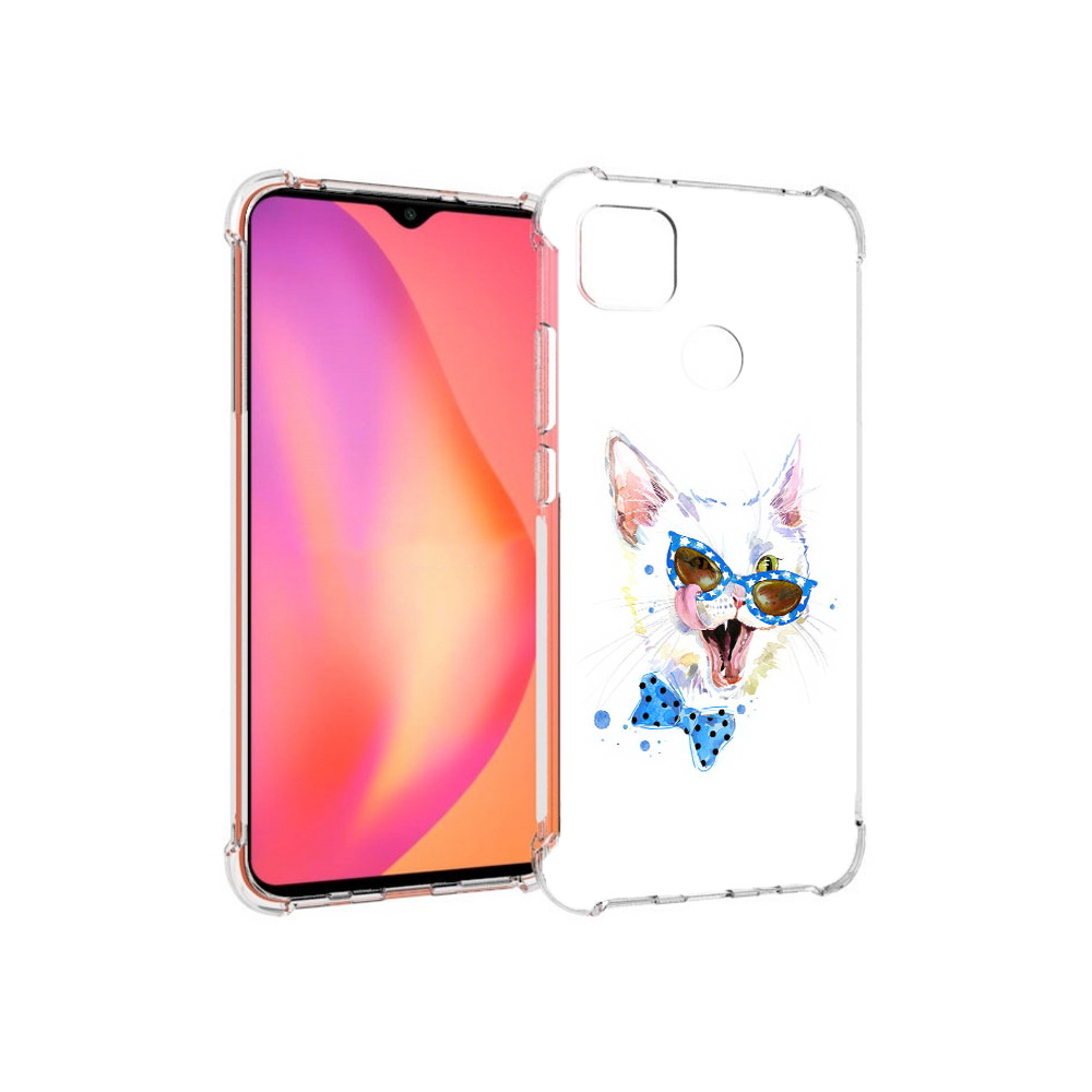 

Чехол MyPads Tocco для Xiaomi Redmi 9C белый кот (PT152115.265.229), Прозрачный, Tocco
