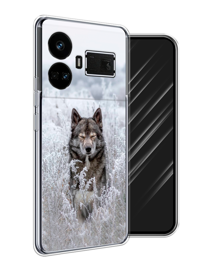 

Чехол Awog на Realme GT5 "Волк в поле", Белый;черный, 2515050-1
