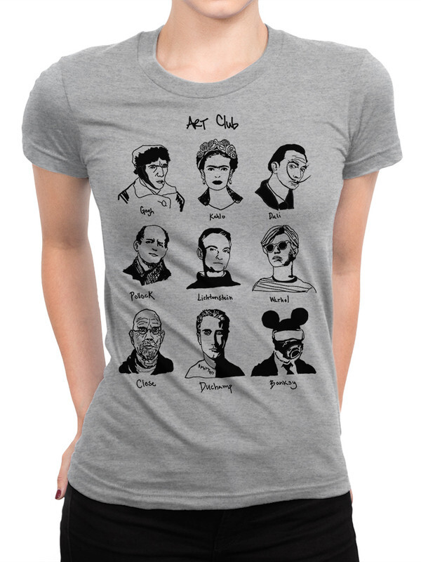 

Футболка женская Dream Shirts Известные Художники серая M, Известные Художники