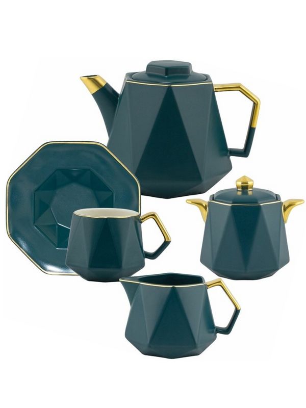 

Сервиз чайный с чайником Lenardi 106-193]LEN_HH, Серый