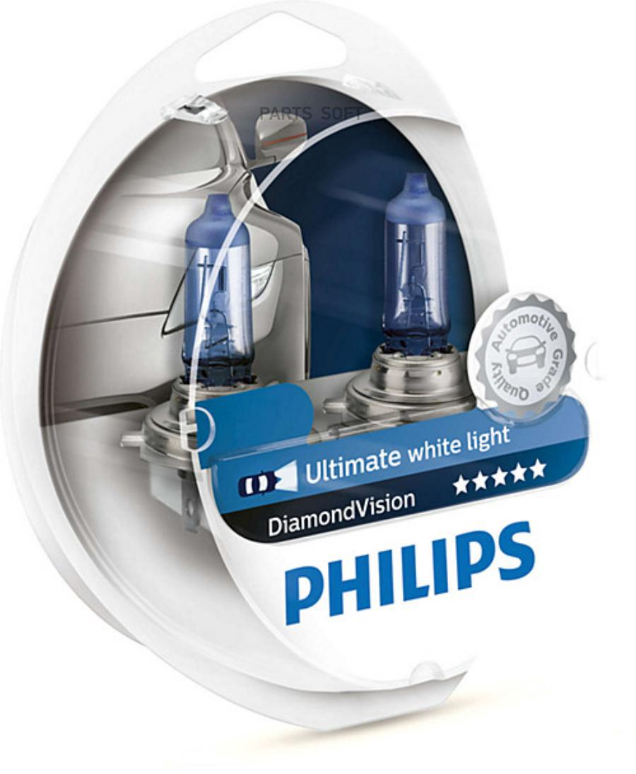 Лампа галогенная HB4 12В- 55W (P22d) Diamond Vision (2шт) (Philips)