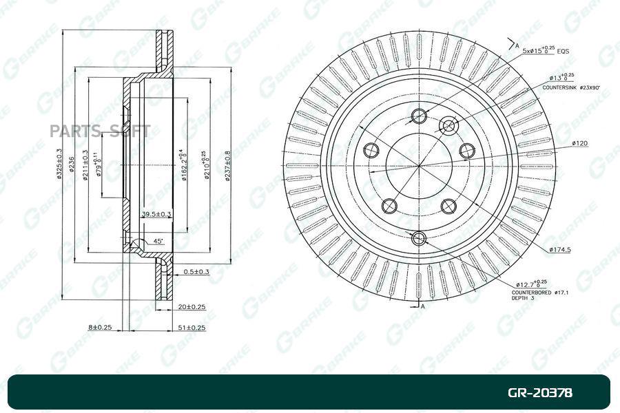 

Диск тормозной G-brake GR-20378