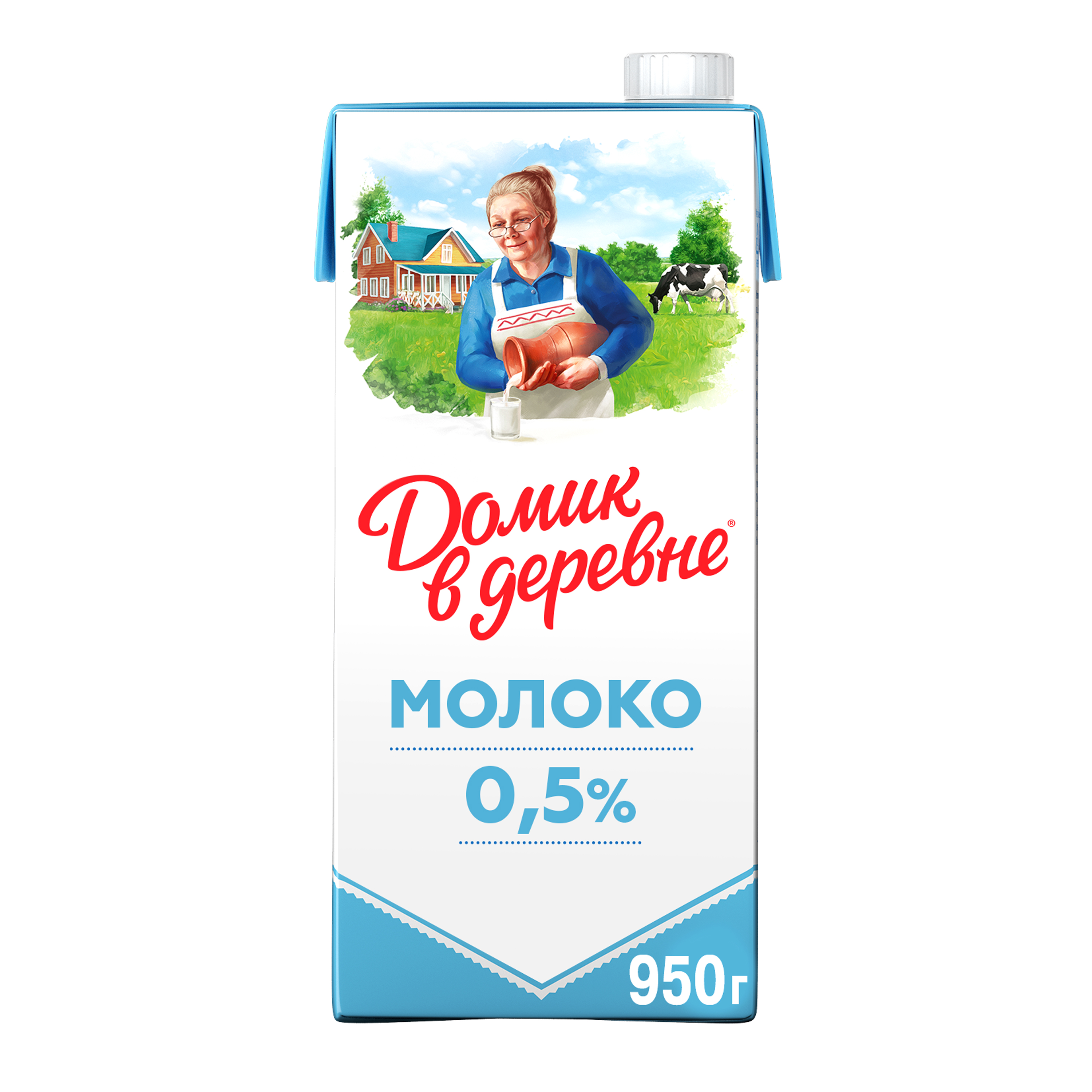 Молоко 0,5% ультрапастеризованное 950 мл Домик в деревне
