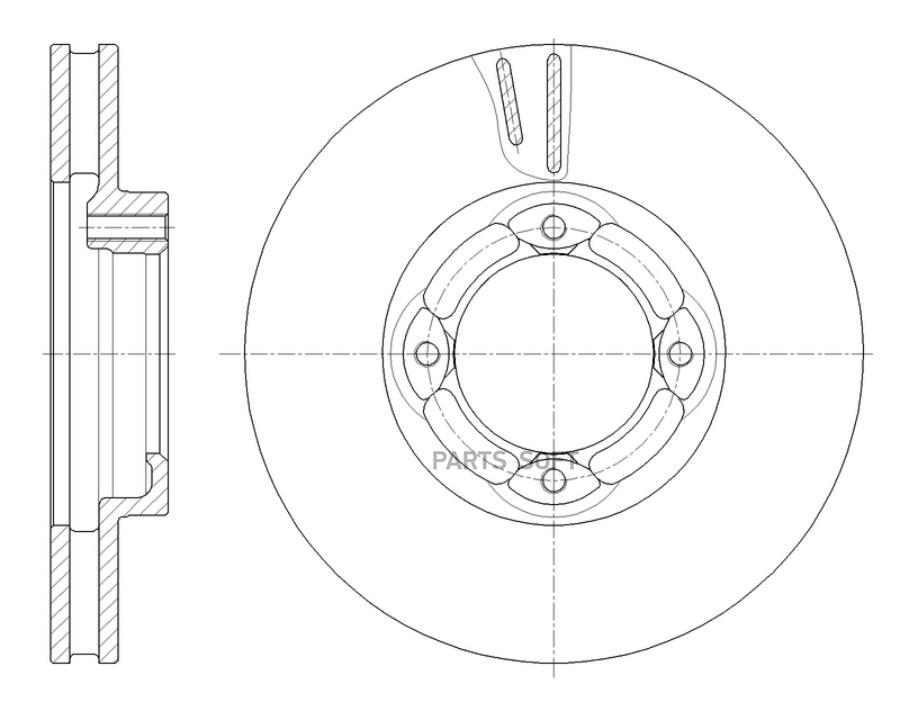 

Диск тормозной вентилируемый G-brake GR-20557
