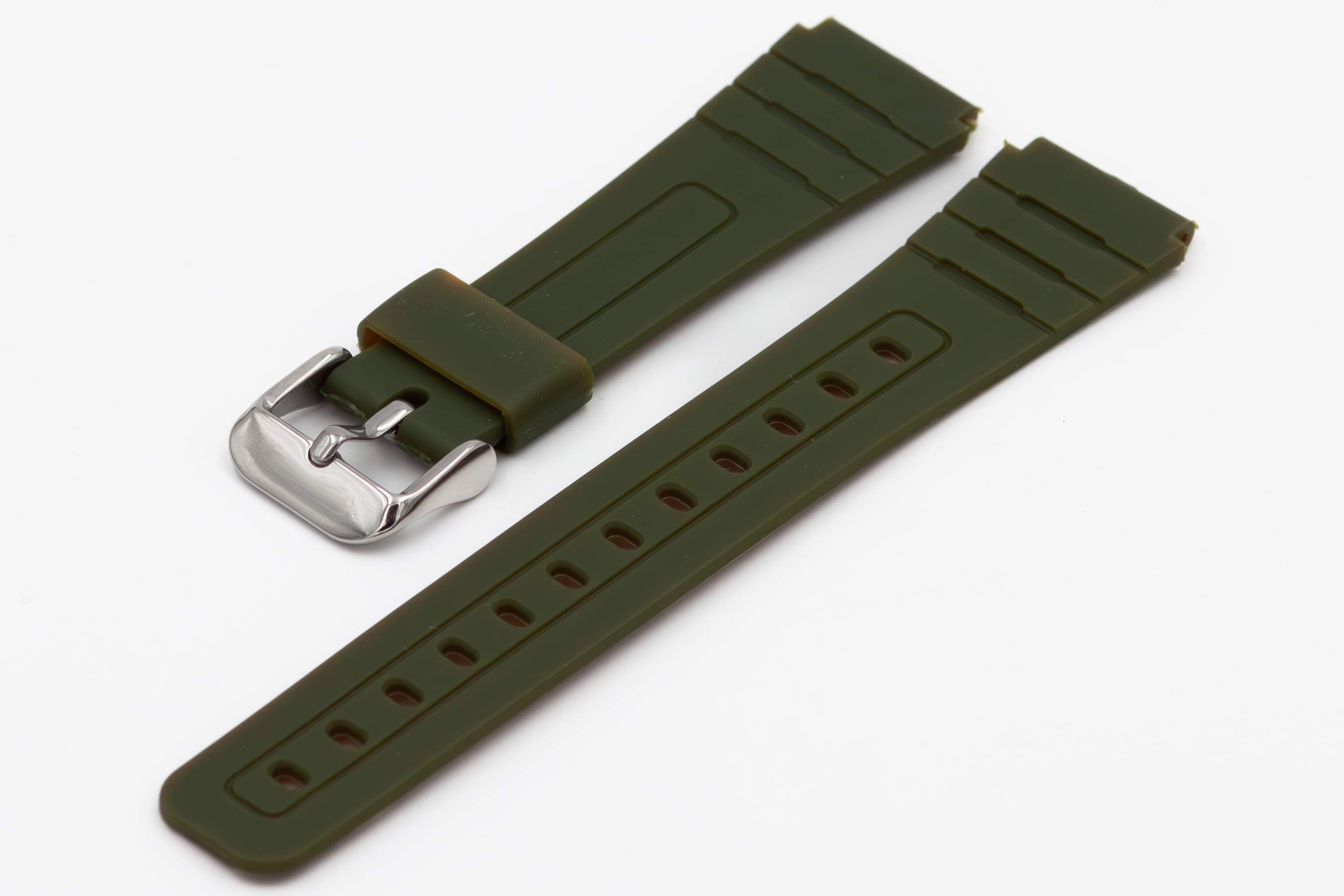 

Ремешок из двух частей унисекс Watch Band F-91 зеленый, Хаки, F-91