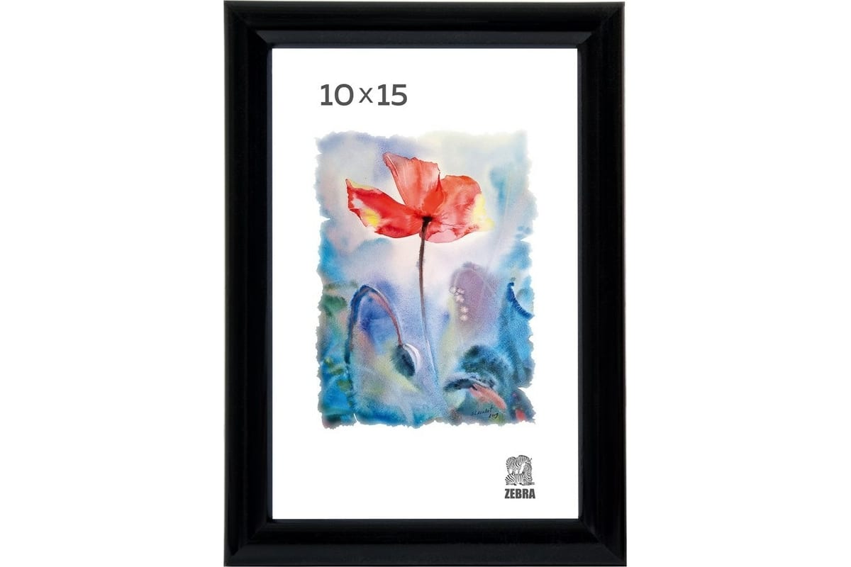 

Пластиковая фоторамка Зебра PS_508_10x15, 10x15 см X7477518, Черный