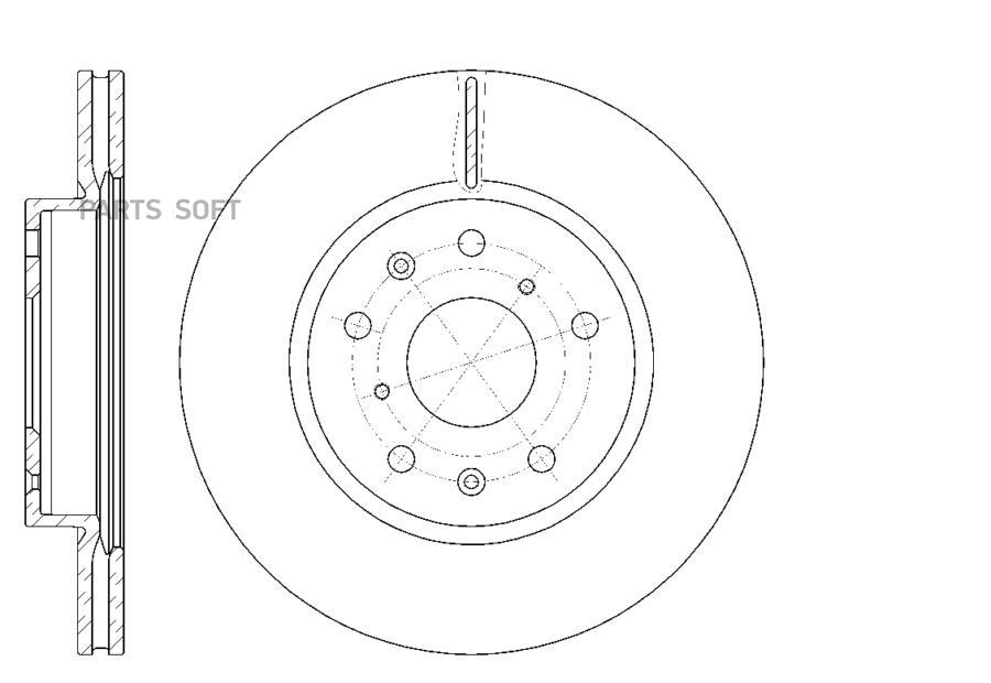 

Диск тормозной вентилируемый G-brake GR-20656