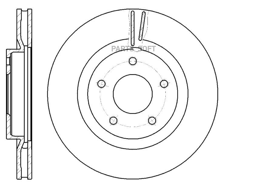 

Диск тормозной вентилируемый G-brake GR-20755