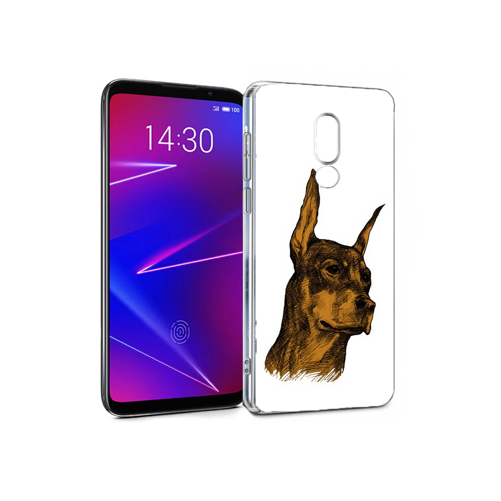

Чехол MyPads Tocco для Meizu 16 скетч доберман (PT136611.84.605), Прозрачный, Tocco