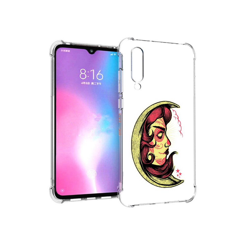 

Чехол MyPads Tocco для Xiaomi Mi CC9 желтый полумесяц с лицом девушки (PT134127.292.346), Прозрачный, Tocco