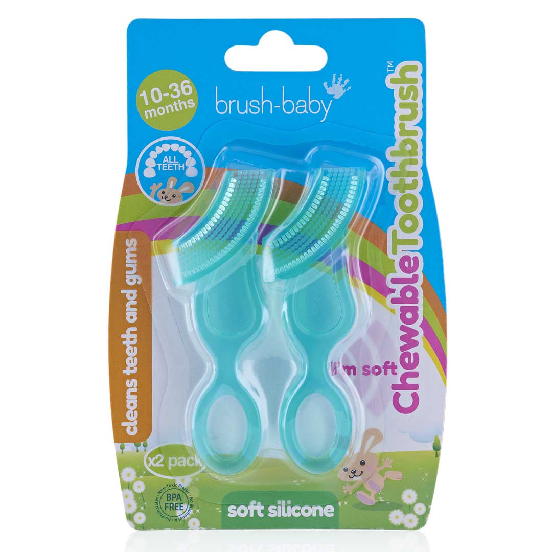 Жевательная зубная щётка Brush-Baby Chewable Toothbrush 2 шт 2682₽