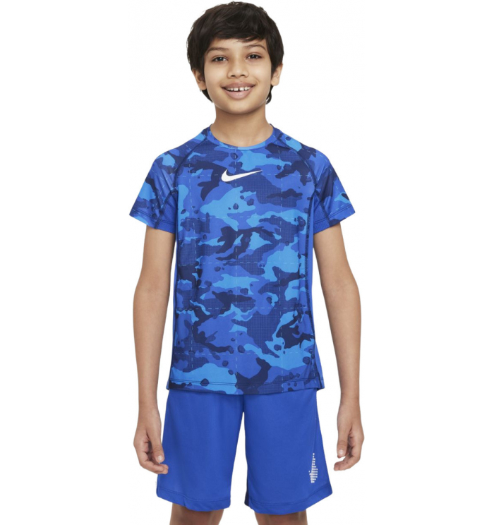 

Футболка Nike B Np Df Ss Top Aop L Nike DM8536-480 цв.синий р. 147-158, DM8536-480