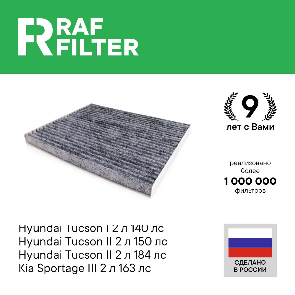 

Фильтр салона RAF Filter RSTC002HYXY Hyundai Tucson 1 и 2, Kia Sportage 3