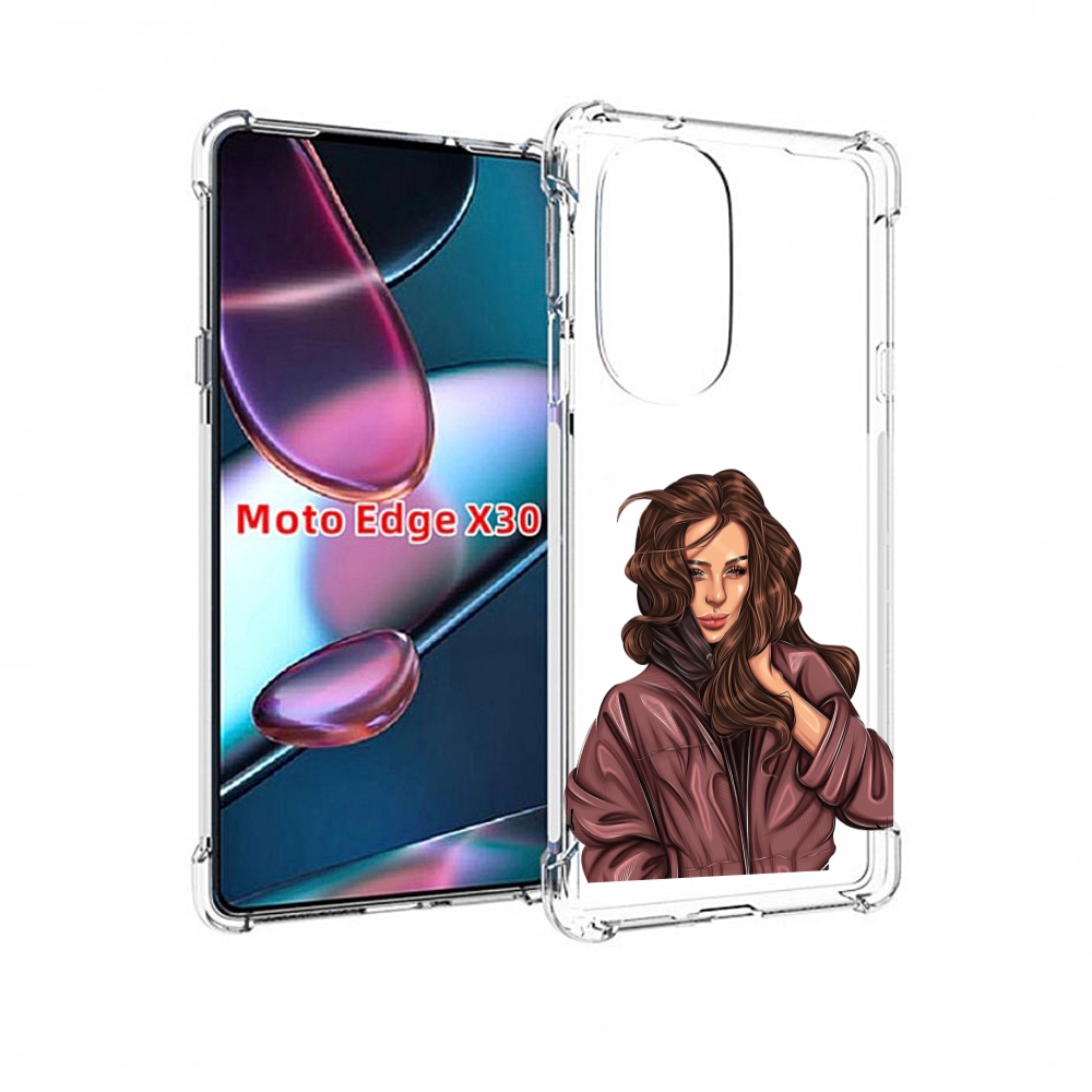 

Чехол MyPads Арт-рисунок-девушки для Motorola Moto Edge X30, Прозрачный, Tocco