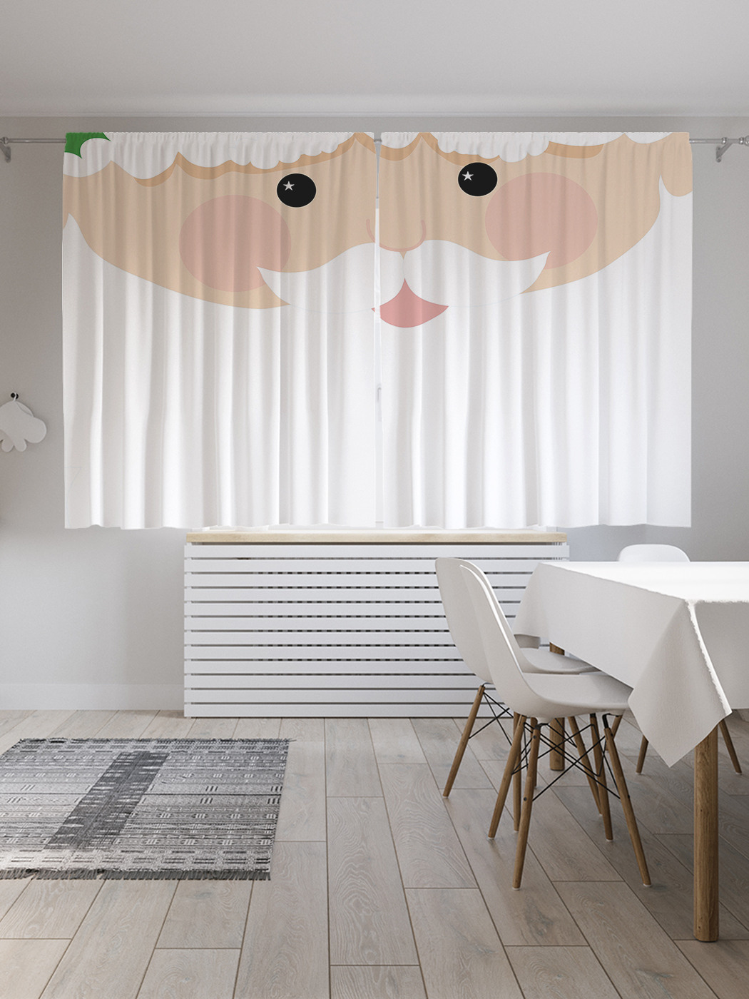 

Шторы JoyArty с фотопечатью "Векторный Санта" из сатена, 290х180 см, Векторный Санта