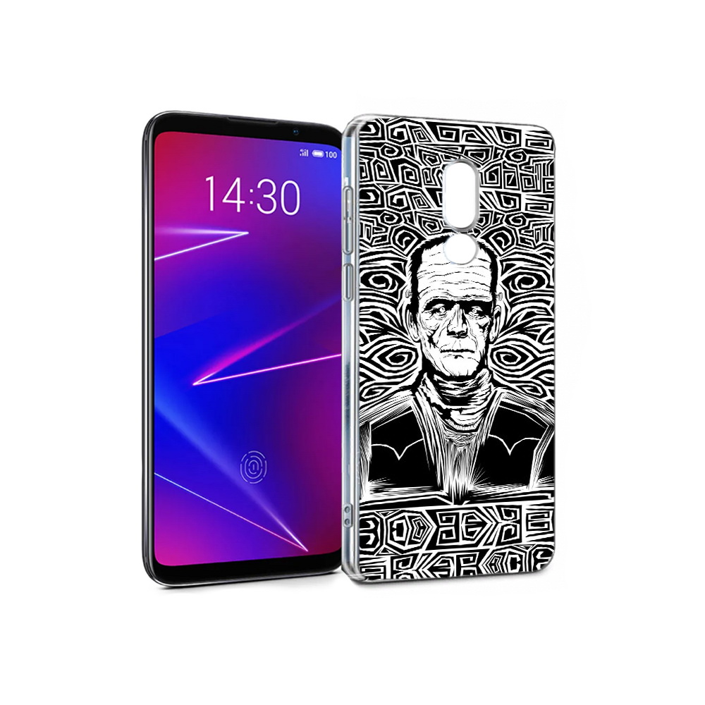 

Чехол MyPads Tocco для Meizu 16 франкенштейн черно белый (PT136611.84.661), Прозрачный, Tocco