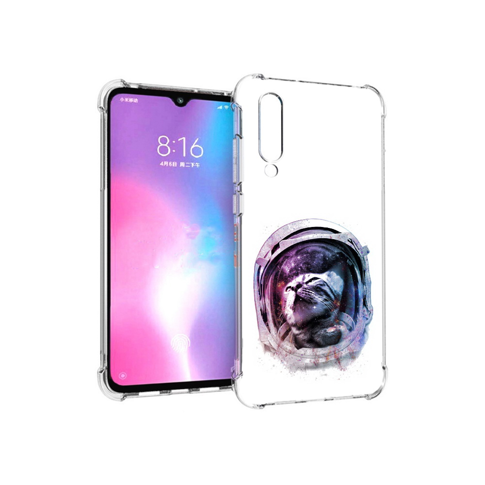 

Чехол MyPads Tocco для Xiaomi Mi CC9 кот в шлеме (PT134127.292.396), Прозрачный, Tocco