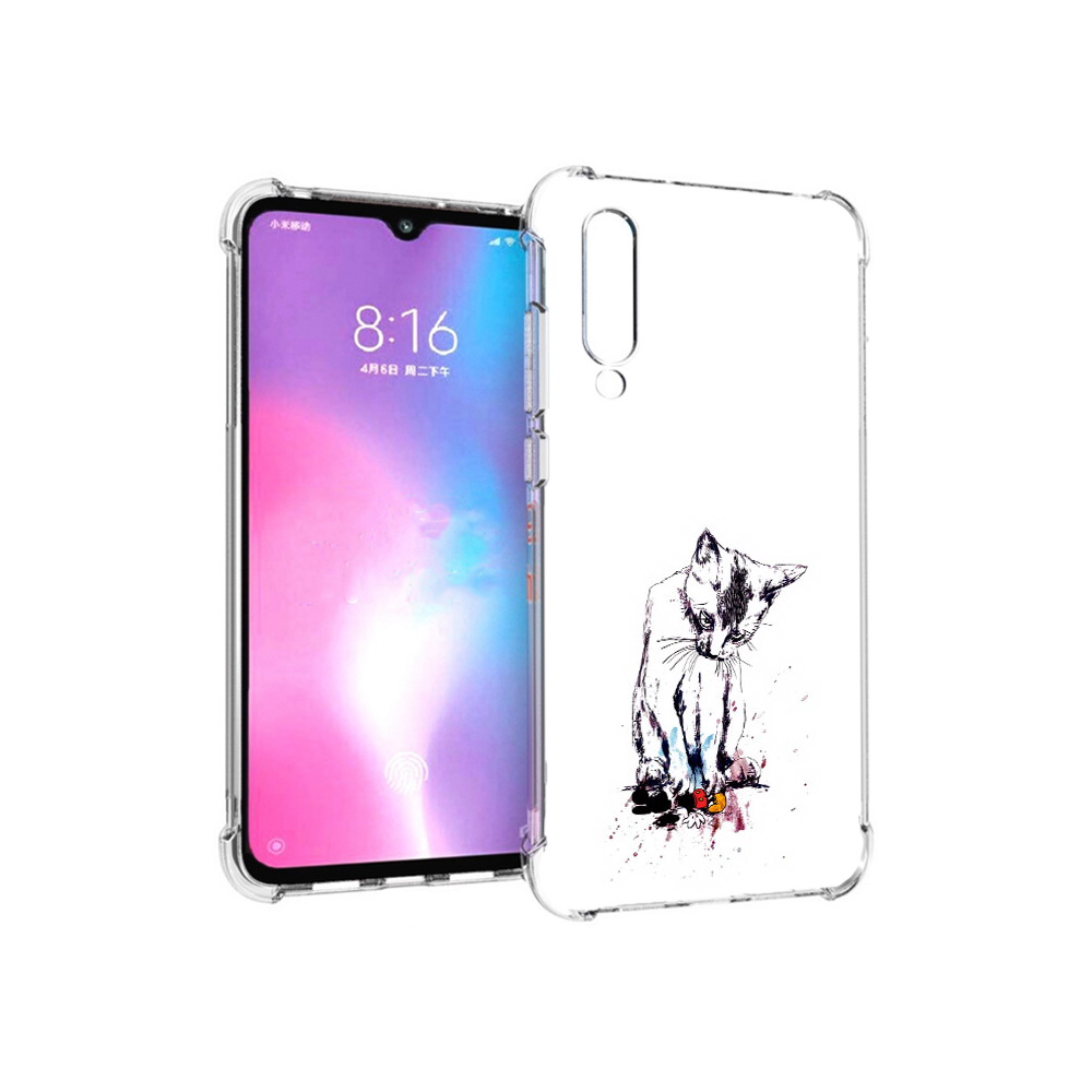 

Чехол MyPads Tocco для Xiaomi Mi CC9 кот и микки (PT134127.292.399), Прозрачный, Tocco
