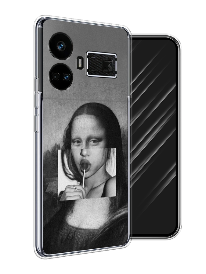 

Чехол Awog на Realme GT5 "Mona Lisa sucking lollipop", Серый, 2515050-1