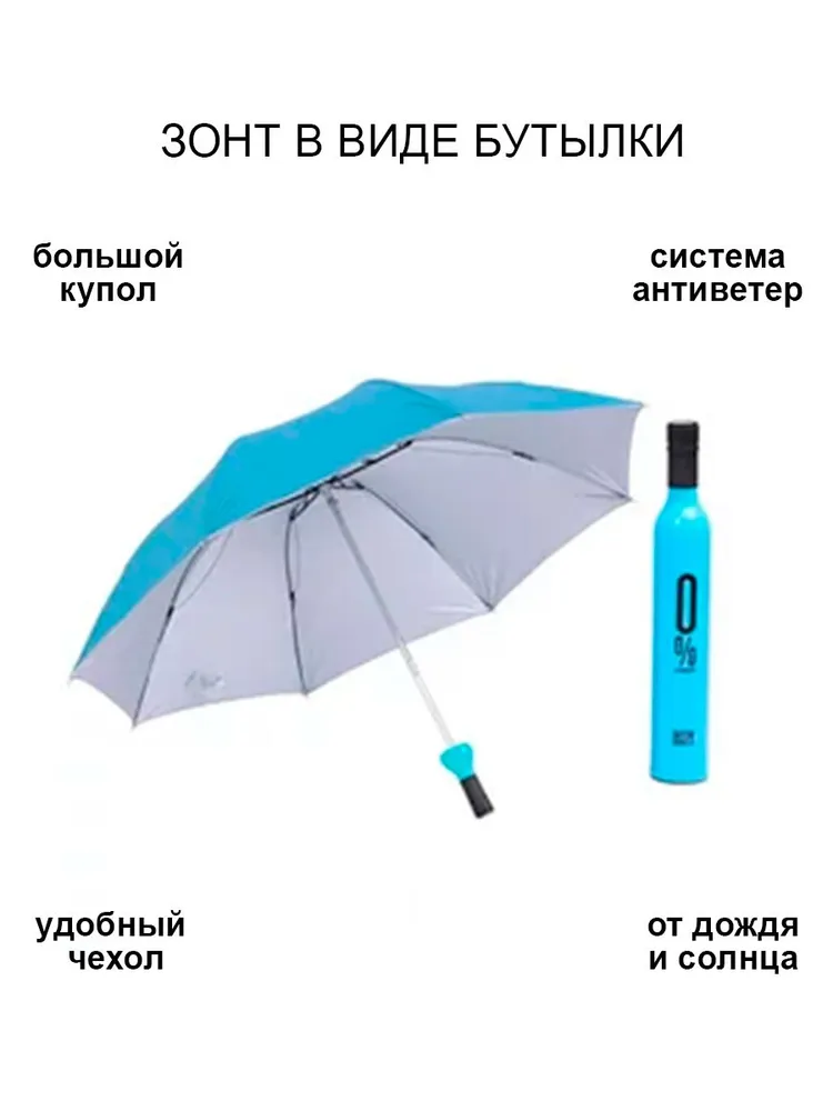 

Зонт женский DomZone Bottle голубой, Bottle