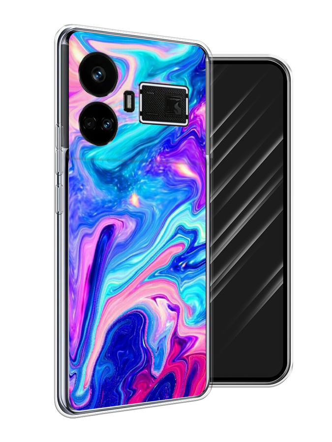 

Чехол Awog на Realme GT5 "Потеки краски", Розовый, 2515050-1