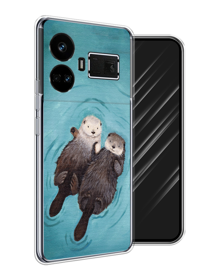 

Чехол Awog на Realme GT5 "Парочка бобров", Голубой, 2515050-1