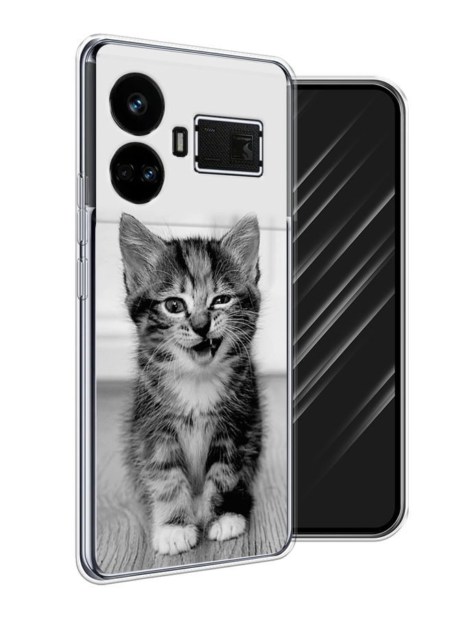 

Чехол Awog на Realme GT5 "Подмигивающий котенок", Черный;серый, 2515050-1