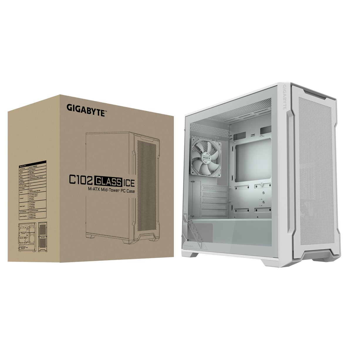 

Корпус компьютерный Gigabyte C102GI (GB-C102GI) белый, C102GI